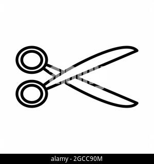 Icon Vector of Scissors - Line Style - simple illustration. Editable stroke. Design template vector.outline style design.Vector graphic illustration Stock Vector