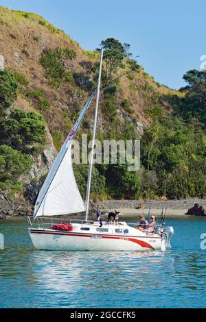 Yachting around the Hauraki Gulf Stock Photo