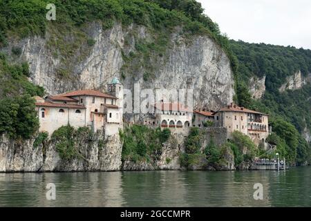 Santa Caterina del Sasso, Reno monastery, Lake Maggiore, Lombardy, Italy Stock Photo