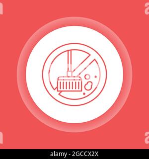 Dust allergy color button icon. Allergy. Respiratory disease. Pictogram for web page, mobile app, promo.Editable stroke. Stock Vector