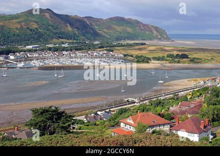 View Across The Conwy Estuary From the Vardre, Deganwy, Wales Stock Photo