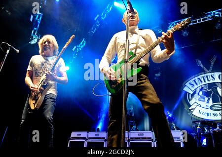 Status Quo Performing at Clumber Park Festival Stock Photo