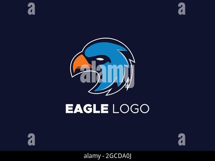 eagle gaming logo design template. Stock Vector