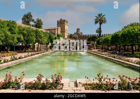 Cordoba / Spain. 08.08.2021. Alcazar of the Christian Monarchs Stock Photo