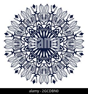 islamic mandala ornament illustration with arabic style silhouette round design Stock Vector
