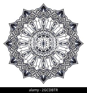 islamic  mandala geometric vector  background design with elegant round medallion persian line art Stock Vector