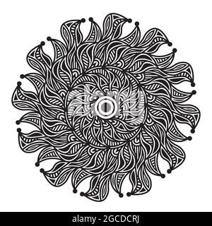 arabesque ornament mandala pattern design for print template background Stock Vector
