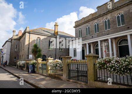 Chapel Street  Methodist Church Penzance, Cornwall, UK Stock Photo