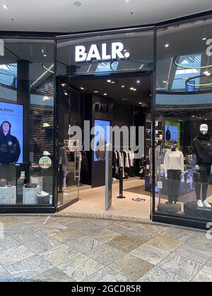 Oberhausen Germany July 9. 2021 View on store front with logo