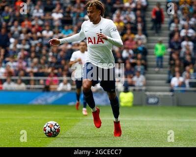 London, UK. 08th Aug, 2021. London, England - August 08:Tottenham Hotspur's Dele Alli during The Mind Series between Tottenham Hotspur and Arsenal at Tottenham Hotspur stadium, London, England on 08th August 2021 Credit: Action Foto Sport/Alamy Live News Stock Photo