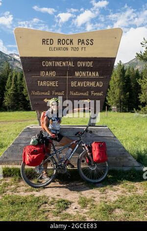 Continental Divide trail on Idaho Montana line, Island Park, Idaho, USA ...