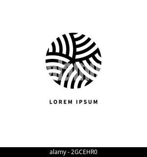 Networking logo from circles. Abstract geometric business minimal icon. Vector illustration Stock Vector