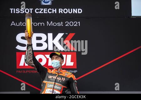 Autodrom Most, Most, Czech Republic, 08 Aug 2021, Scott Redding: The Winner ! during Czech Republic - FIM Superbike World Championship 2021 - Race 2, World SuperBike - SBK - Photo Otto Moretti / LM Stock Photo