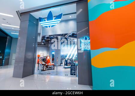 23 February 2021 Dubai UAE Adidas sport and fashion store