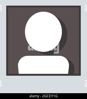 Blank placeholder image for profile photo in vector icon Stock Vector
