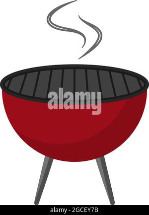 Barbecue or BBQ grill in vector Icon Stock Vector