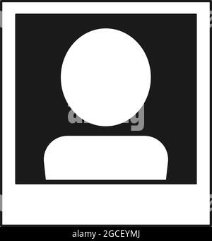 Blank placeholder image for profile photo in vector icon Stock Vector