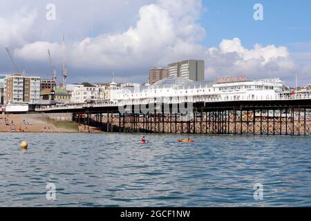 2021 08 04: View of Brighton Palace Pier Stock Photo