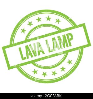 LAVA LAMP text written on green round vintage rubber stamp. Stock Photo