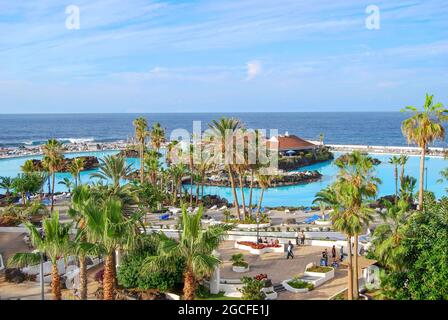 Lago Martianez Lido, Puerto De La Cruz, Tenerife, Canary Islands, Spain 