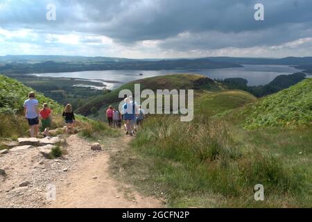Conic Hill walk, Loch Lomond, Scotland Stock Photo