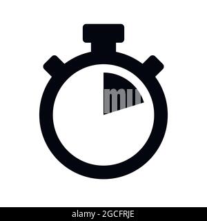 Classic stopwatch symbol sport start and stop clock timer vector illustration icon Stock Vector