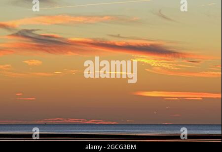 Sunset at First Encounter Beach, Eastham, Massachusetts, on Cape Cod Stock Photo