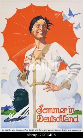 Vintage travel poster – GERMANY – Retro advertisement for Berlin ...