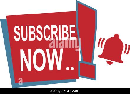 Subscribe now icon logo button template vector Stock Vector