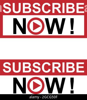 Subscribe now icon logo button template vector Stock Vector
