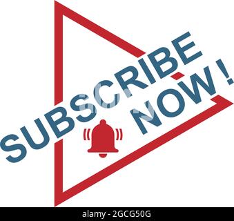 Subscribe now icon logo button template vector Stock Vector