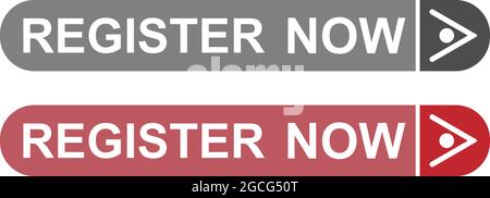 Register now icon logo button template vector Stock Vector