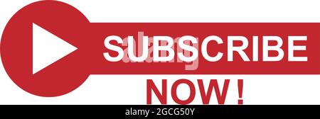 Subscribe now icon logo button template vector Stock Vector