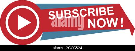 Subscribe now icon logo button template vector Stock Vector