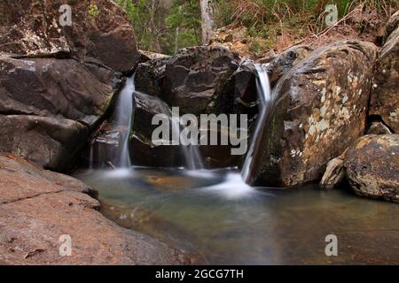 small cascade waterfall in tasmania Stock Photo