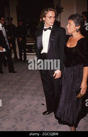 River Phoenix and mother January 1989  Credit: Ralph Dominguez/MediaPunch Stock Photo