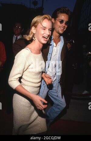 Juliette Lewis and Brad Pitt at the Thelma & Louise Los Angeles Premiere on May 10, 1991. Credit: Ralph Dominguez/MediaPunch Stock Photo