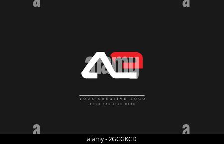 AE EA A E abstract vector logo monogram template Stock Vector