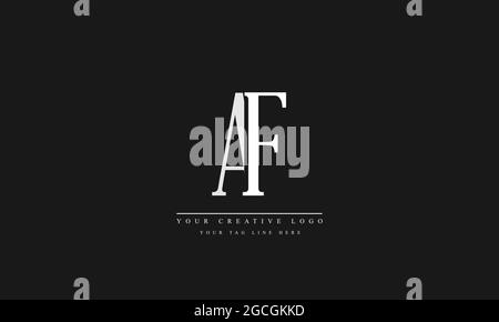 AF FA A F abstract vector logo monogram template Stock Vector