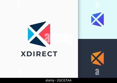 Modern application logo in abstract shape represent technology Stock Vector