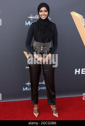 Marina Del Rey, United States. 08th Aug, 2021. MARINA DEL REY, LOS ANGELES, CALIFORNIA, USA - AUGUST 08: Model Halima Aden arrives at the 4th Annual International Women Of Power Awards held at the Marina del Rey Marriott Hotel on August 8, 2021 in Marina del Rey, Los Angeles, California, United States. (Photo by Xavier Collin/Image Press Agency) Credit: Image Press Agency/Alamy Live News Stock Photo