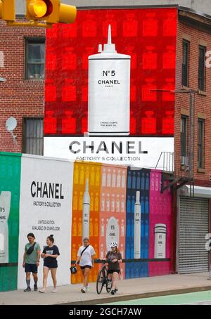 Chanel Factory 5 Colllection advertising handmade mural by Overall
