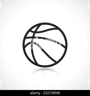 basketball ball thin line icon isolated design Stock Vector