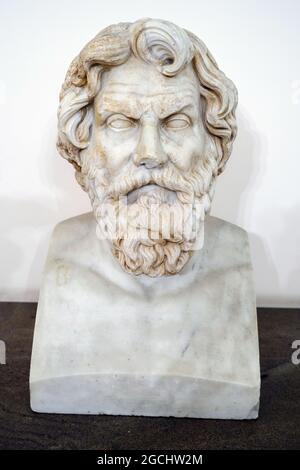 Antisthenes (c. 446 – c. 366 BC) Greek philosopher and a pupil of Socrates 2nd century AD copy of a Hellenistic period original Stock Photo