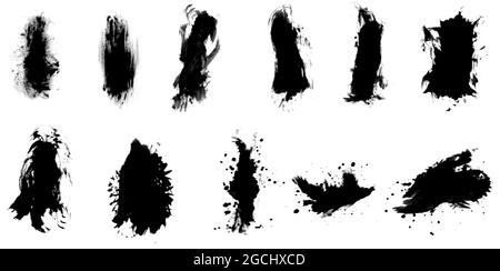 Beautiful watercolor brush set isolated on white background for painting Stock Photo