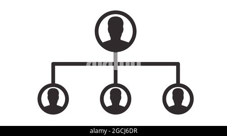 Network Icon. Vector editable black and white illustration Stock Vector