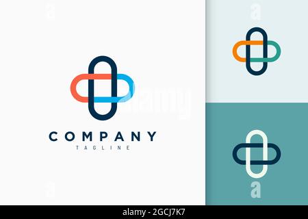 Clinic or apothecary logo in simple shape for medic Stock Vector