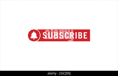 Bell Icon with subscribe button icon logo design illustration vector symbol Stock Vector