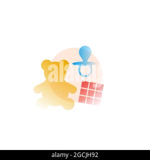 Baby. Vector icon in gradient style. Editable illustration Stock Vector