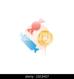Candy. Vector icon in gradient style. Editable illustration Stock Vector